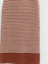 SWAYING 25 Fall/Winter Collection: Thick-stripe straight-cut midi skirt SW-SW25AW3B10C1S2-LZ (Chestnut Brown)